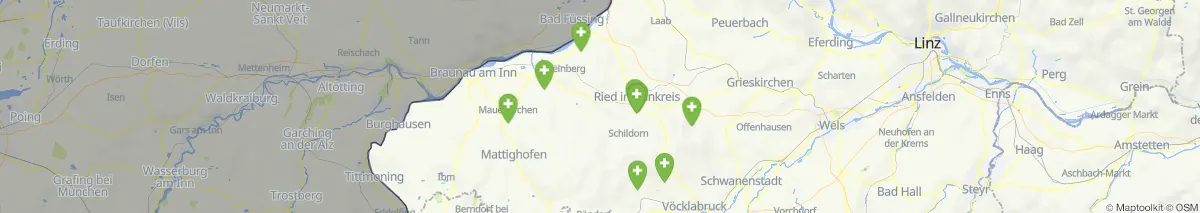 Kartenansicht für Apotheken-Notdienste in der Nähe von Wippenham (Gemeinde, Oberösterreich) (95)